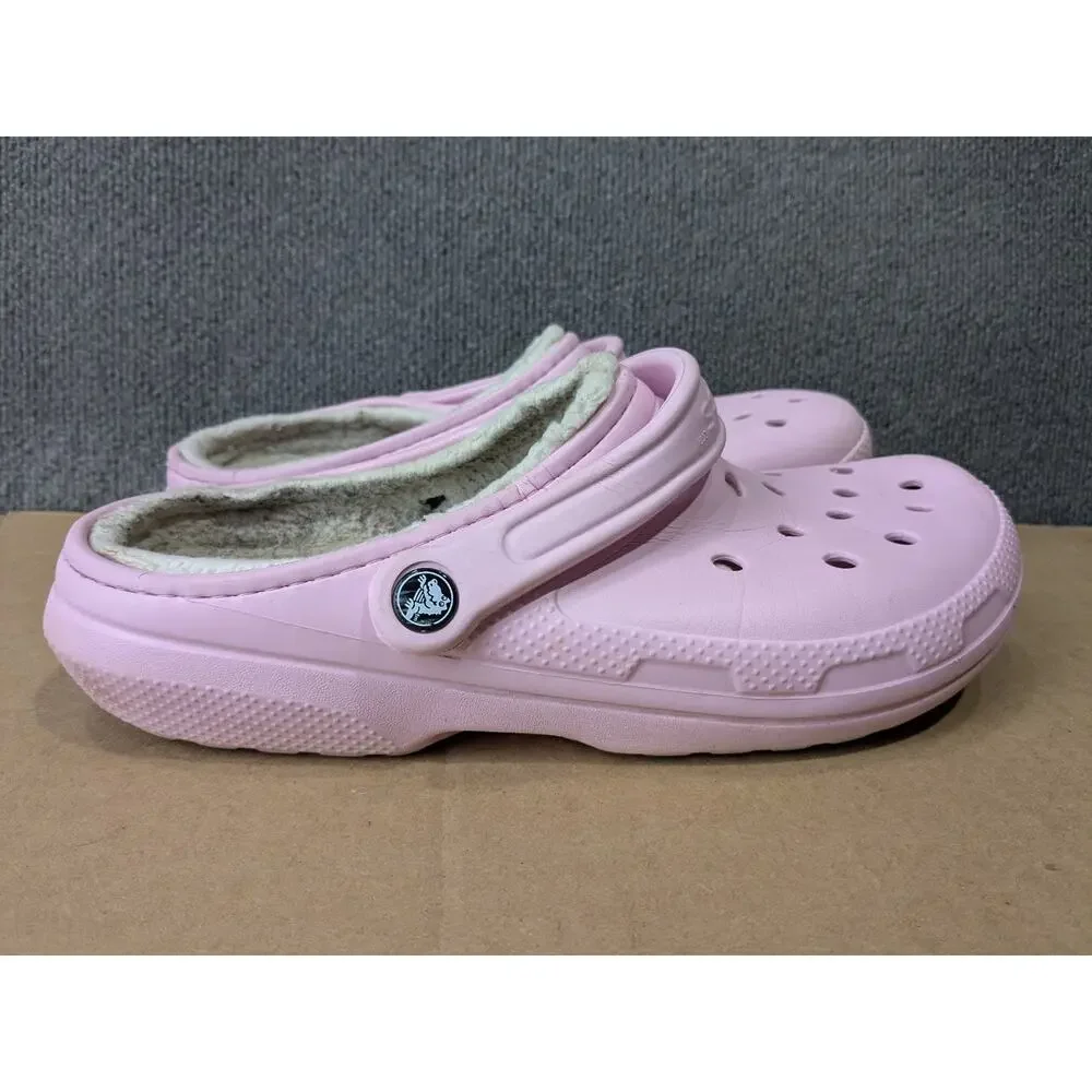 Crocs Classic Fur Lined Unisex Comfort Clog Size 9M/11W Slip On Shoes Strap
